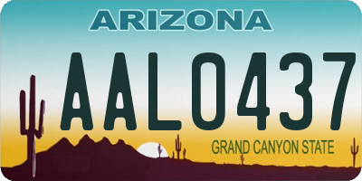 AZ license plate AAL0437