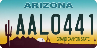 AZ license plate AAL0441