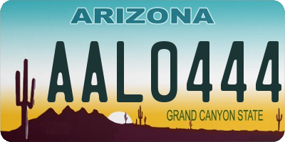 AZ license plate AAL0444