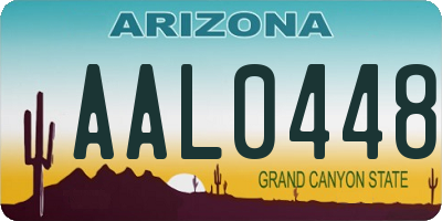 AZ license plate AAL0448