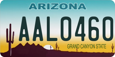 AZ license plate AAL0460