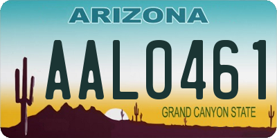 AZ license plate AAL0461