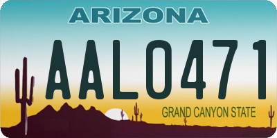 AZ license plate AAL0471