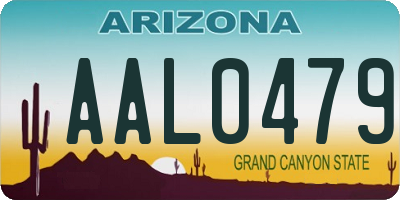 AZ license plate AAL0479