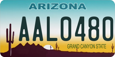 AZ license plate AAL0480