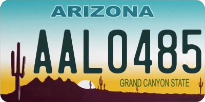 AZ license plate AAL0485