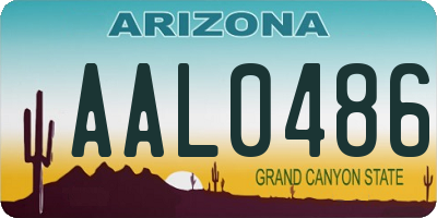 AZ license plate AAL0486