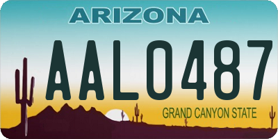 AZ license plate AAL0487