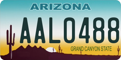 AZ license plate AAL0488