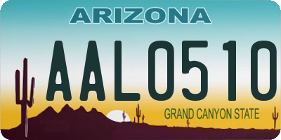 AZ license plate AAL0510