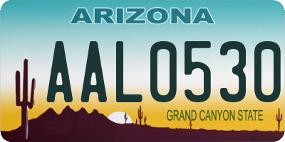 AZ license plate AAL0530