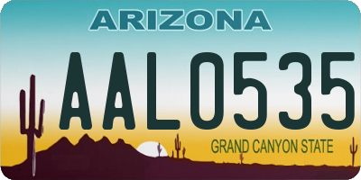 AZ license plate AAL0535