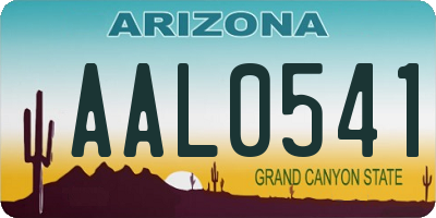 AZ license plate AAL0541