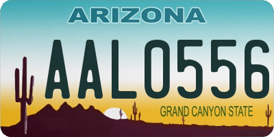 AZ license plate AAL0556