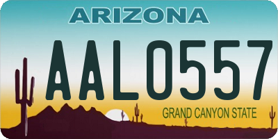 AZ license plate AAL0557