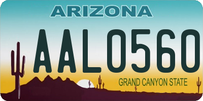 AZ license plate AAL0560