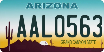 AZ license plate AAL0563