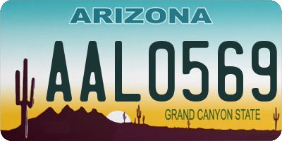 AZ license plate AAL0569