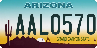 AZ license plate AAL0570