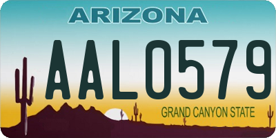 AZ license plate AAL0579