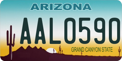 AZ license plate AAL0590