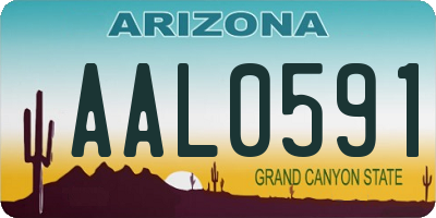 AZ license plate AAL0591