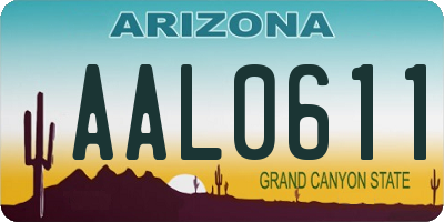 AZ license plate AAL0611