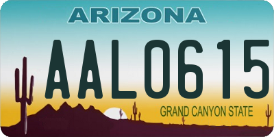 AZ license plate AAL0615