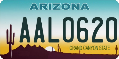 AZ license plate AAL0620