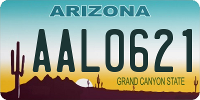 AZ license plate AAL0621