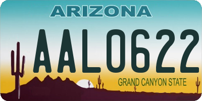 AZ license plate AAL0622