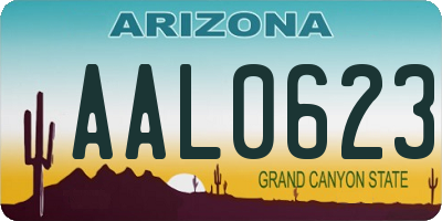 AZ license plate AAL0623