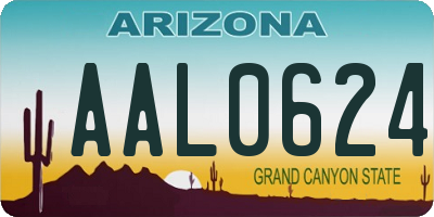 AZ license plate AAL0624