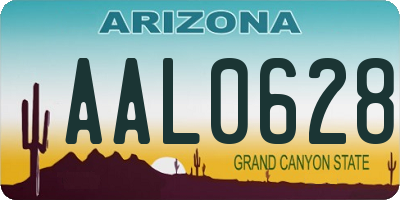 AZ license plate AAL0628