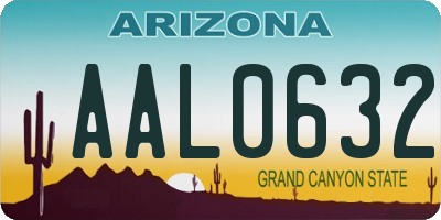 AZ license plate AAL0632