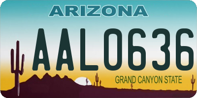 AZ license plate AAL0636