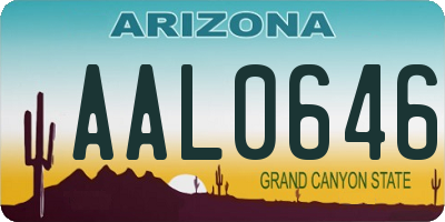 AZ license plate AAL0646