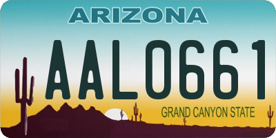 AZ license plate AAL0661