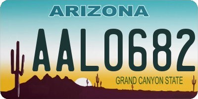 AZ license plate AAL0682