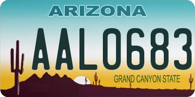 AZ license plate AAL0683