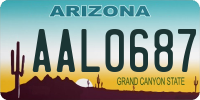 AZ license plate AAL0687