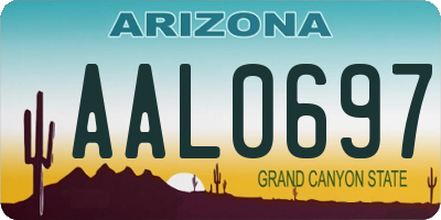 AZ license plate AAL0697