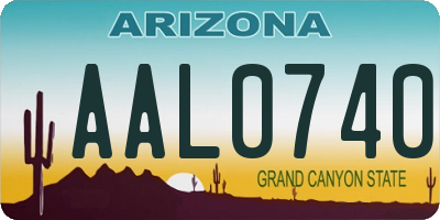 AZ license plate AAL0740