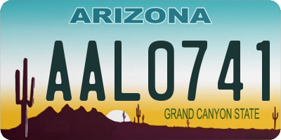 AZ license plate AAL0741