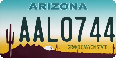 AZ license plate AAL0744