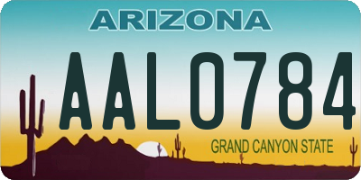 AZ license plate AAL0784