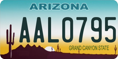 AZ license plate AAL0795