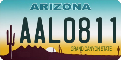 AZ license plate AAL0811