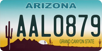 AZ license plate AAL0879