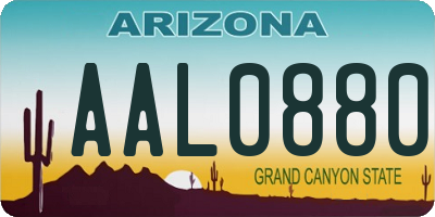AZ license plate AAL0880